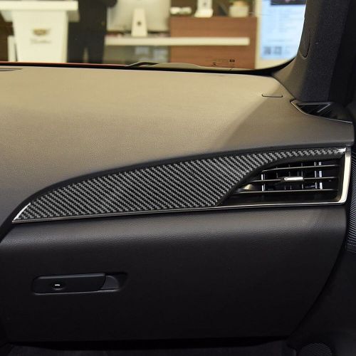 Real carbon fiber passenger seat strip trim for cadillac ct5 19-24