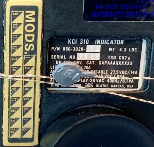 Flight Director Indicator KCI310 066-3020-11 w/ September 2024 Inspected 8130, US $6,950.00, image 7