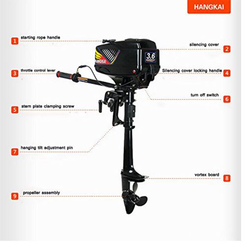 2/4Stroke Outboard Motor Inflatable Boat Engine Dinghy Kayak Water /air Cooling, US $198.13, image 23