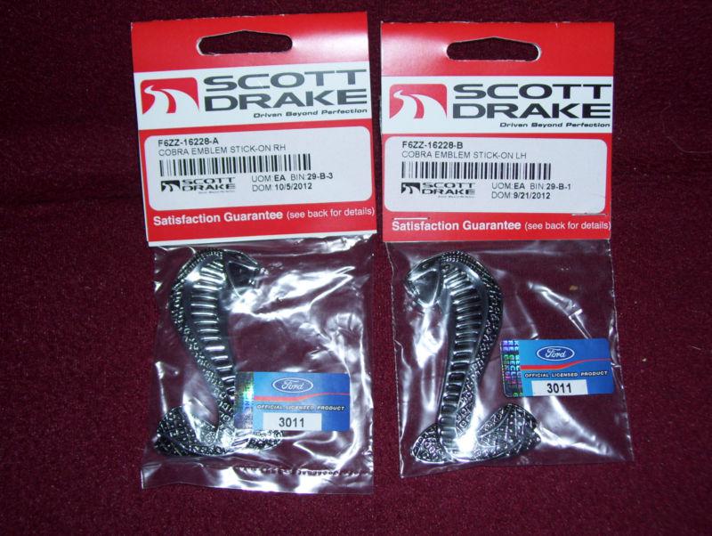 Ford mustang cobra jet front fender badges shelby svt mount on any flat surafce