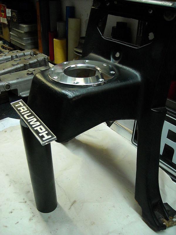 Triumph tr6 polished radio boot ring w/ss/ screws new machined