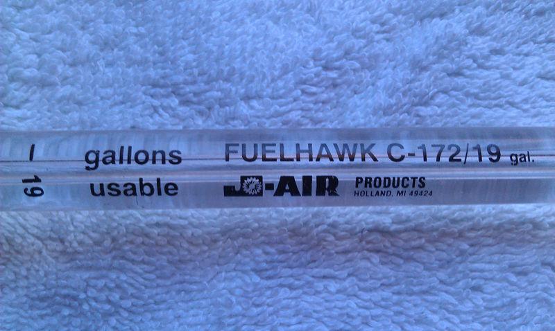 [2] j-air fuelhawk c-172/19 gallon fuel gauges (both included)
