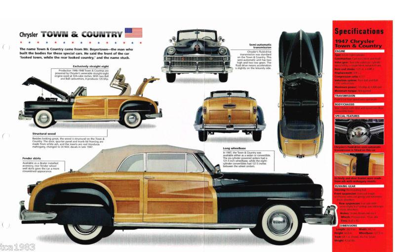 Chrysler town & country imp brochure: 1946,1947,1948