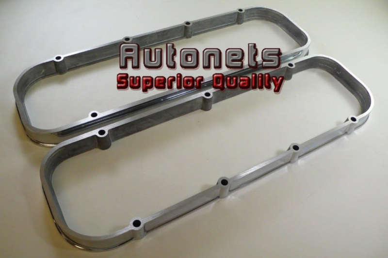 Big block chevy polished aluminum valve cover spacer 1" bbc riser hot rat rod