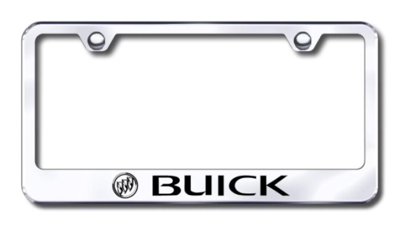 Gm buick  engraved chrome license plate frame made in usa genuine
