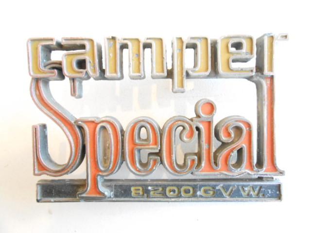 Vintage camper special emblem chevy truck pickup 1973 1974 1975 