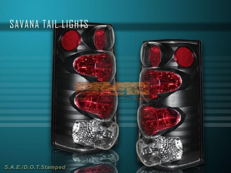 Sell 2003 2004 2005 2006 GMC SAVANA/CHEVY EXPRESS BLACK TAIL LIGHTS in