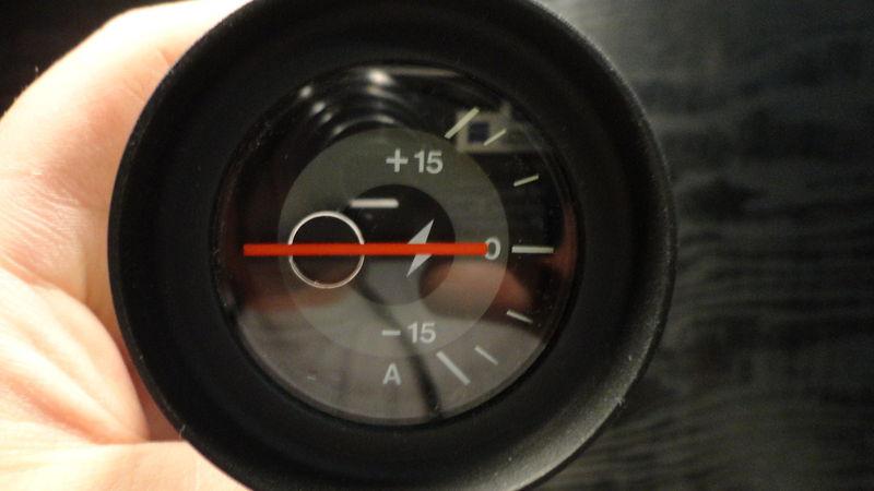 2" ammeter gauge#174095 johnson evinrude black backing/black bezel boat