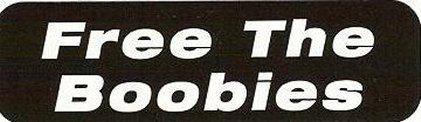 Motorcycle sticker for helmets or toolbox #27 free the boobies