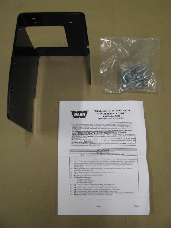 Warn 78672 atv winch mounting system kit for 2008 kawasaki krf750 teryx