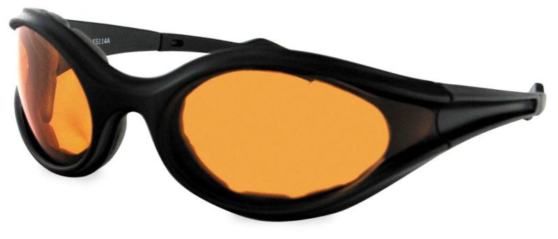 Bobster foamerz motorcycle biker sunglasses amber anti fog lens 
