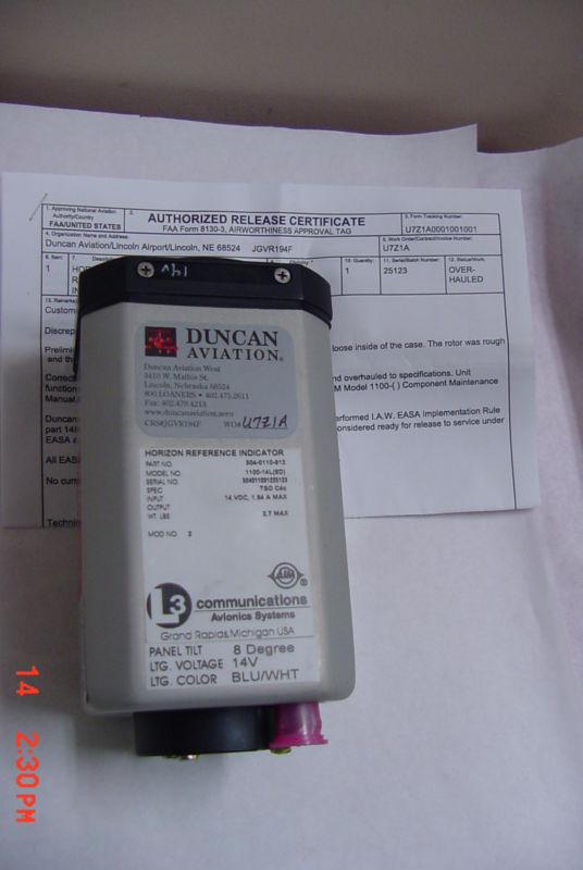 Attitude gyro model 1100-14l(8d), artificial horizon, adi  (outright)