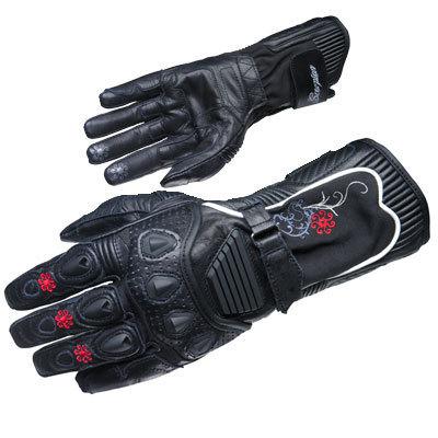 Scorpion fiore-long womens leather gloves black