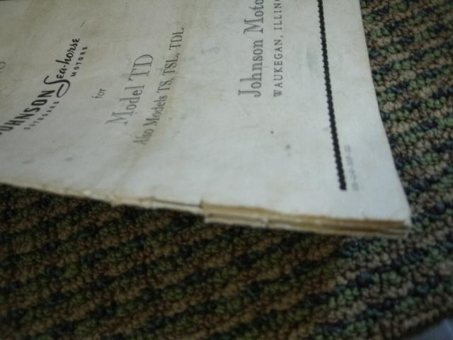 ORIGINAL 1940'S JOHNSON SEA HORSE MODELS TD TS TSL TDL 5HP INSTRUCTION MANUAL, US $20.00, image 6