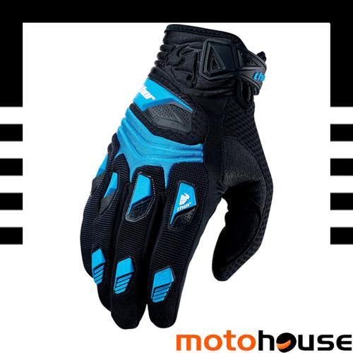 Thor mens 2014 deflector gloves mx offroad dirt motocross blue black 