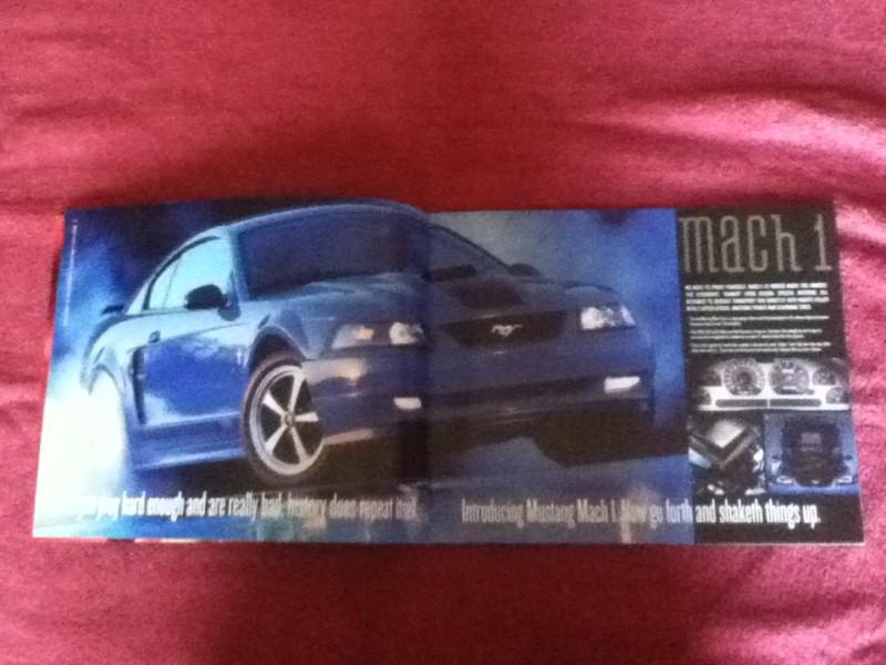 Sell Ford Mustang 2003 Showroom Brochure, GT Mach 1 in East Brunswick