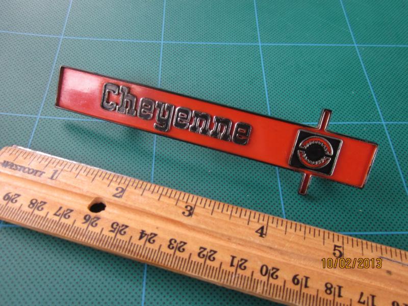 1970 s 1975 - 1980 chevrolet cheyenne dashboard interior emblem...nice color