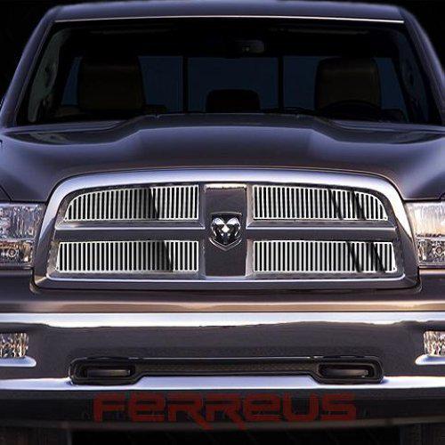 Dodge ram 09-12 vertical billet polished stainless grill insert trim cover