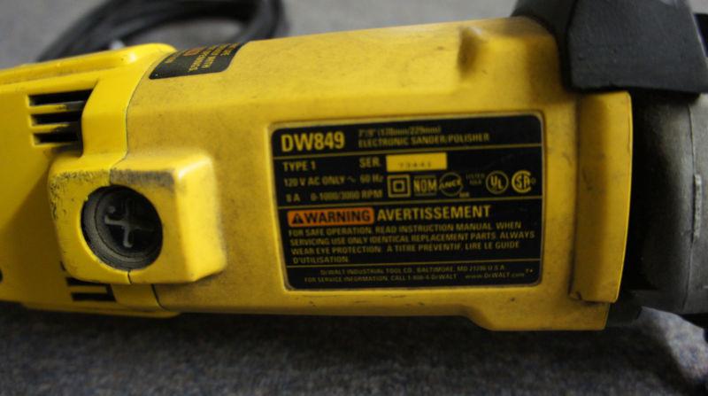 Dewalt DW849 Variable Speed Sander Polisher Grinder 7