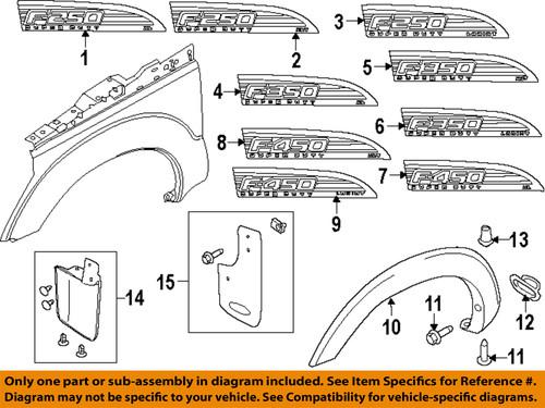 Ford oem bc3z16a550fa mud flap-mud guard