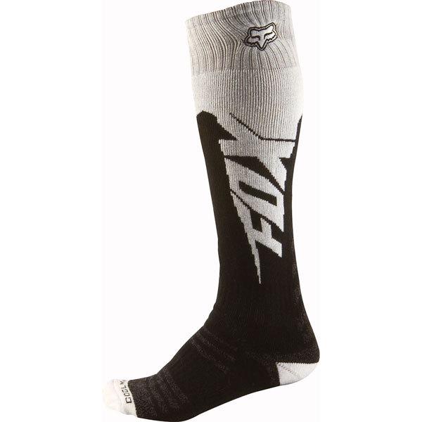 Black/white m fox racing coolmax thick socks