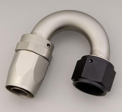 Mr. gasket push-on hose fitting -12 an swivel female threads 180 degree f18012