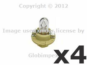 Mercedes bulb 1.5w beige socket base oem new (4) + 1 year warranty
