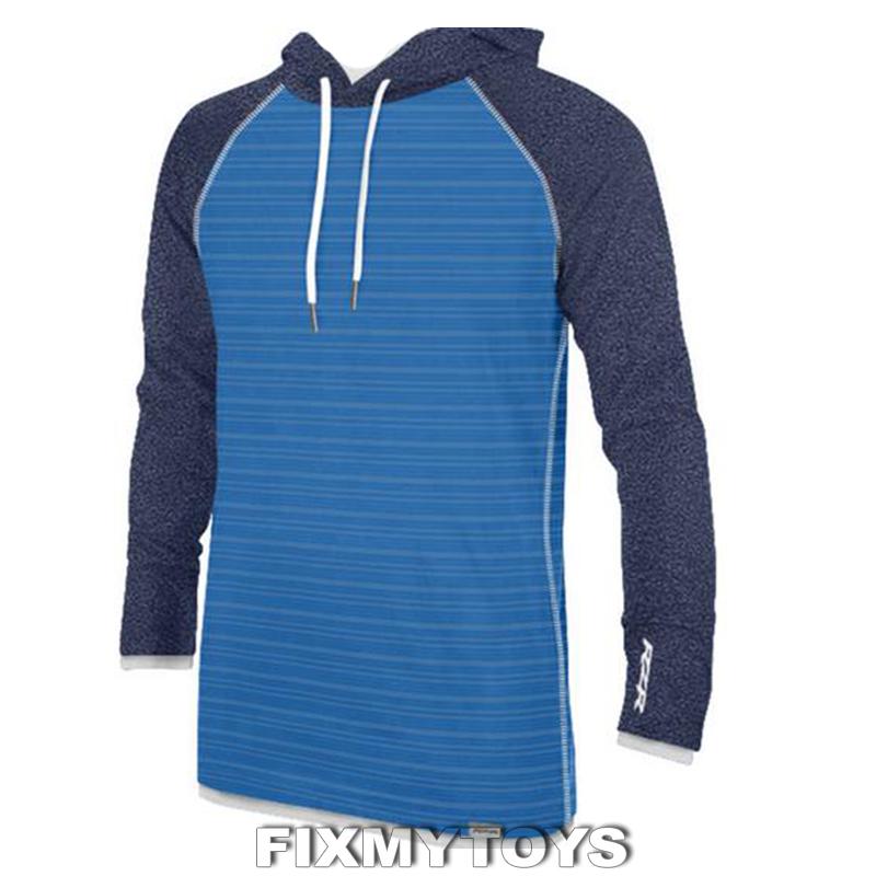 Oem polaris youth rzr flint creek blue & white hoody hoodie sweatshirt s-xl