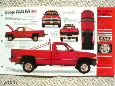 1994 / 1995 / 1996 dodge ram pick up pickup truck imp brochure