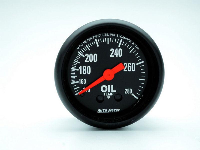 Auto meter 2609 z-series  oil temperature 2 1/16" analog 140-280 degrees f