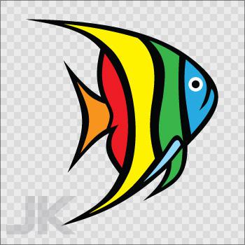 Decal stickers fish salt water aquarium r 0500 xf93x