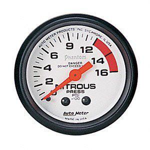 Auto meter 5828 phantom 2-5/8in 0-2000psi mechanical nitrous pressure gauge