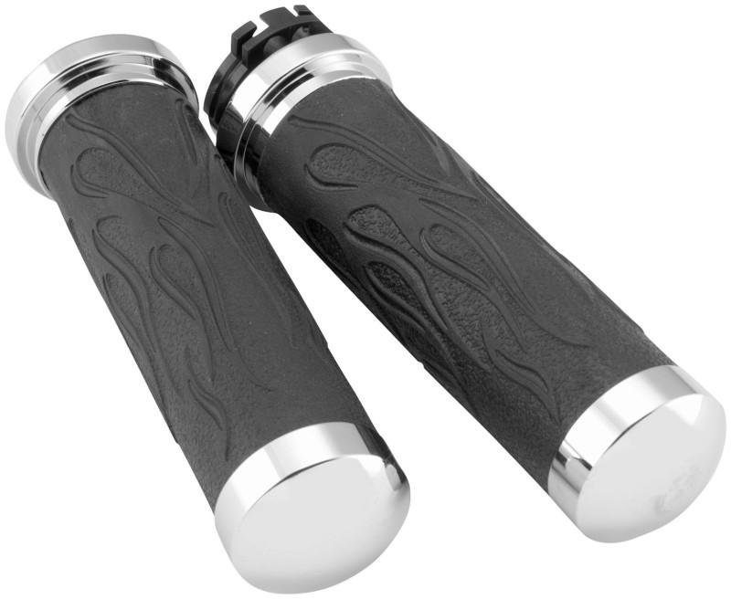Avon grips big bike flame grips - chrome  fla-80