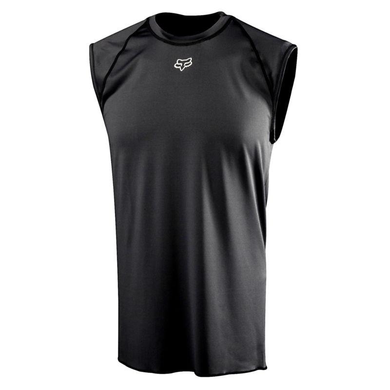 23176-001 fox first layer sleeveless black adult jersey