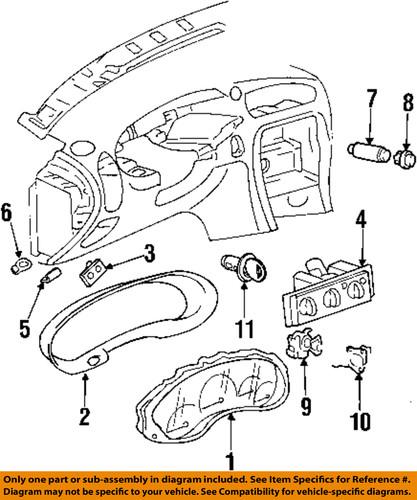 Oldsmobile gm oem 10359040 cluster & switches-hazard switch