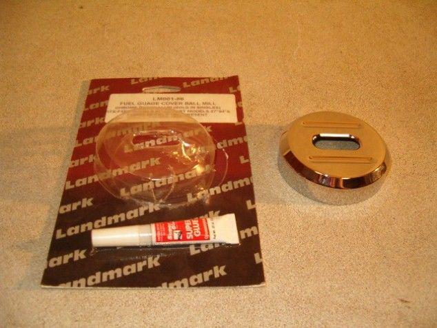 Chrome billet fuel gauge cover for fxrs, fxrt & fxdwg