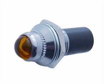 United pacific indicator light amber lens chrome housing .312 in. diameter pair