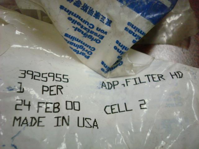 Cummins Filter Head Adapter 3925955 *NOS*, US $12.99, image 4
