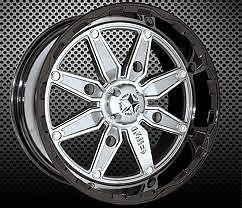 Msa m18 pilot wheels /rims 14" machined yamaha rhino grizzly