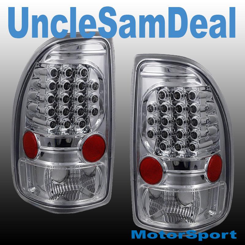 Sell DODGE DAKOTA CLEAR LENS CHROME HOUSING RED LED TAIL LIGHTS DIRECT