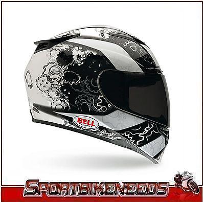 Bell rs-1 gearhead black/white helmet size l large full face street helmet