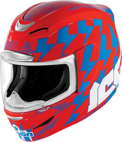 Icon airmada stack helmet red blue 2xl xxl new