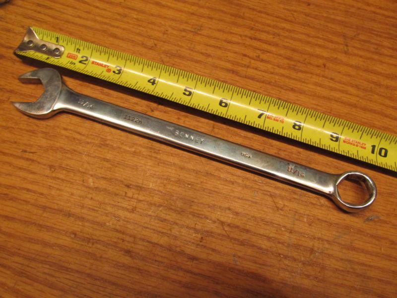 Bonney 11/16" combination wrench no 1122  used shop auto farm tool  nn