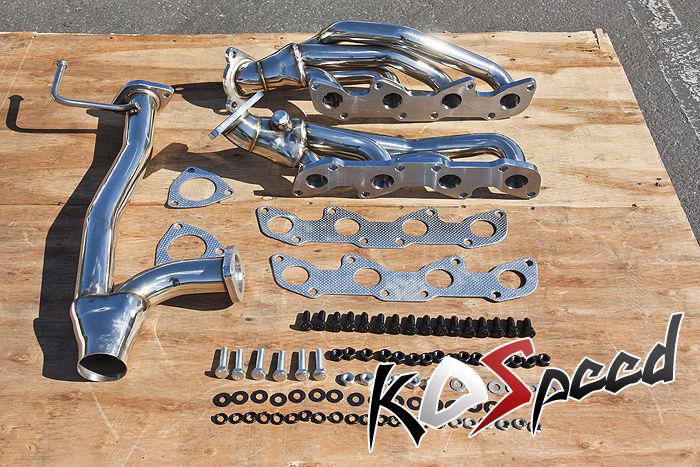 T304 stainless steel exhaust header + y pipe 05-06 toyota tundra/sequoia 4.7l v8