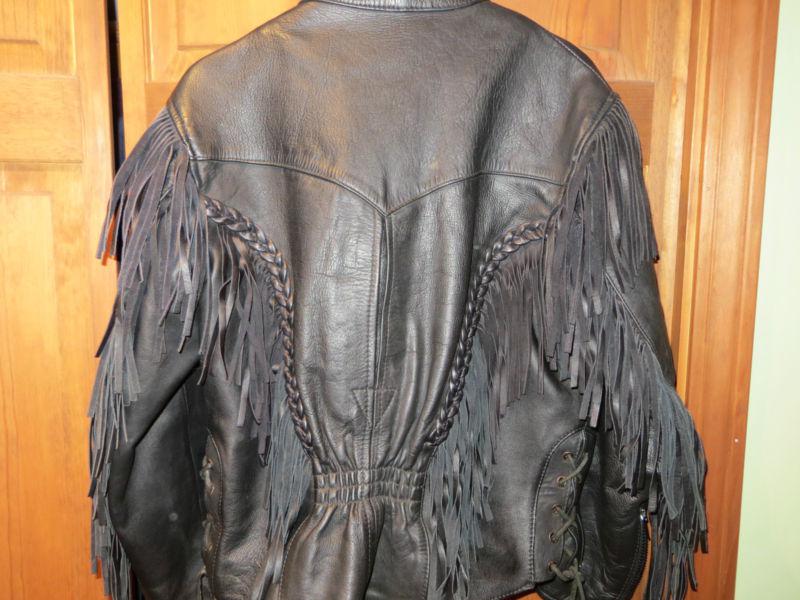 Women's Black Leather Motorcycle Jacket, US $18.95, image 2