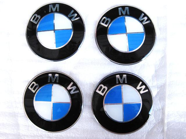 Bmw logo wheel center hub cap badge emblem sticker set “4pcs”