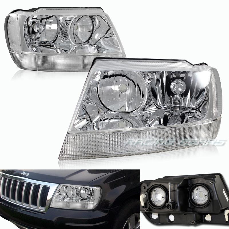 Sell 9904 Jeep Grand Cherokee Chrome Housing Clear Lens Chrome