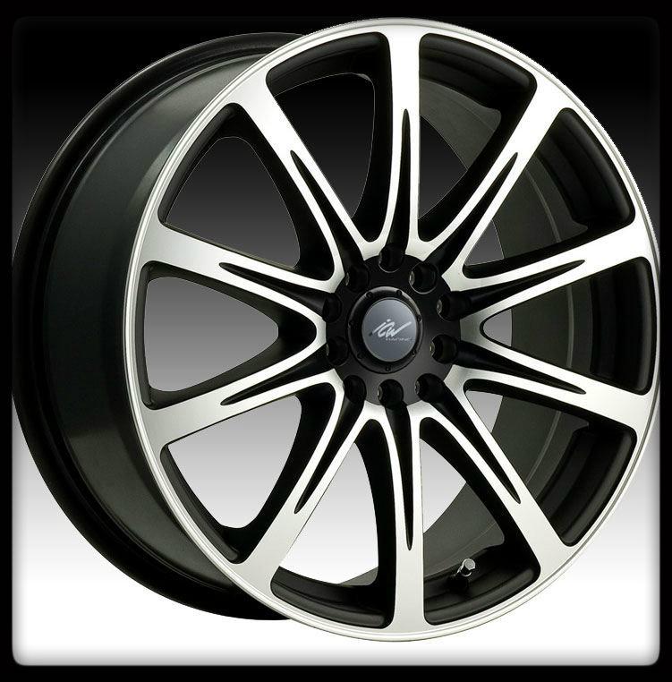 15x6.5 icw racing 209mb euro 5x100 5x4.5 camry accord black machined wheels rims