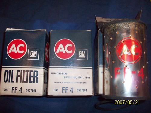   nos ac ff 4 oil filters mercedes benz lot of 3