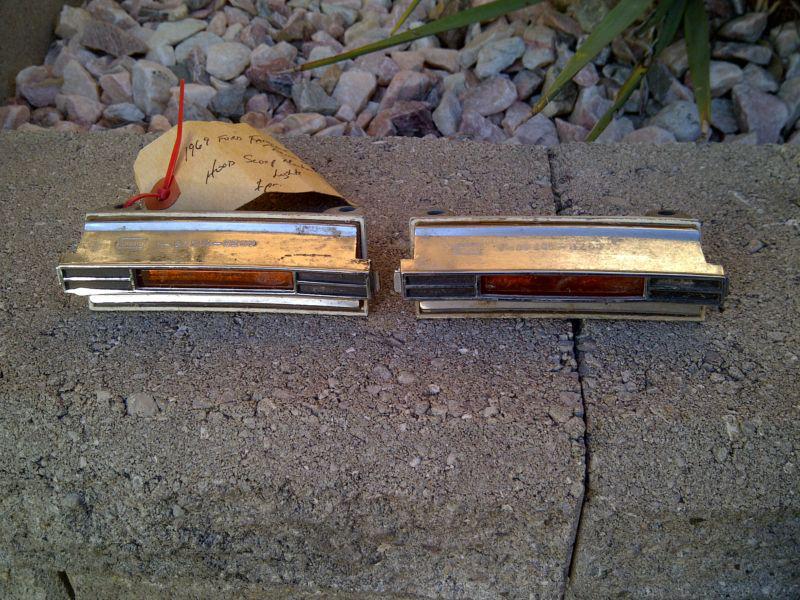 1968-1969 ford torino gt fb hood scoop signal markers
